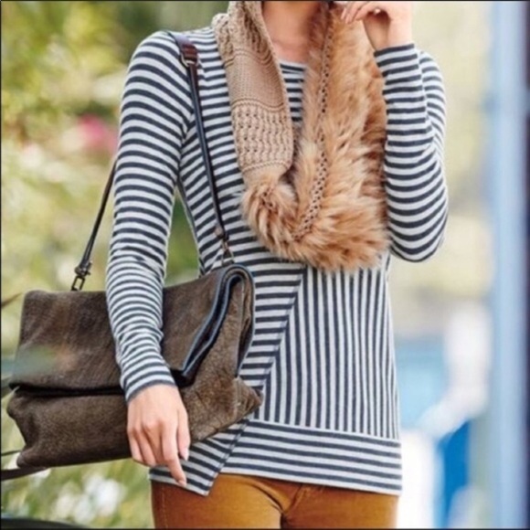 Cabi Long Sleeve Ernest Striped Tee Small 3228 - Picture 1 of 7